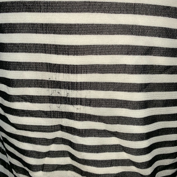 Alfani tiered sheer striped 3/4 sleeve blouse - Picture 4 of 4
